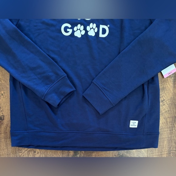 NWT “life is good” paw dog sleep shirt women Sz small - Picture 6 of 9